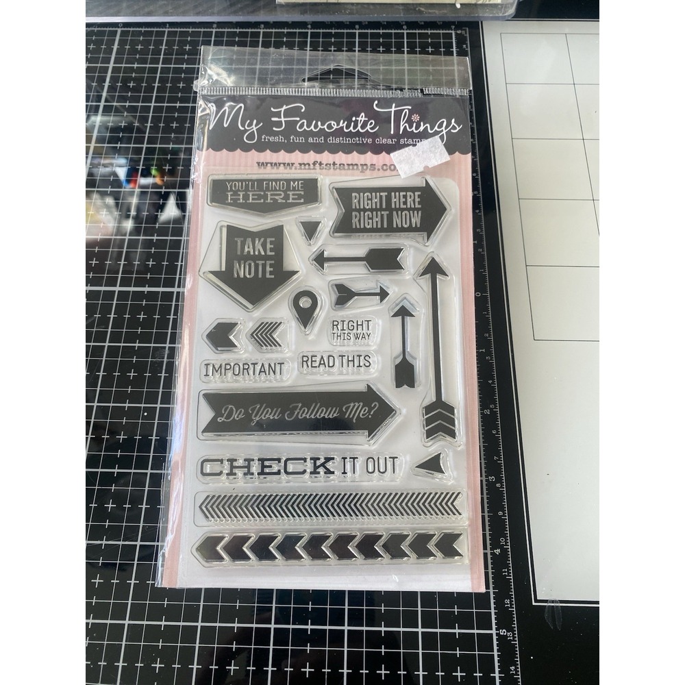 MY FAVORITE THINGS MFT Stamp Set Arrows Document Right This Way Week In‎ Life